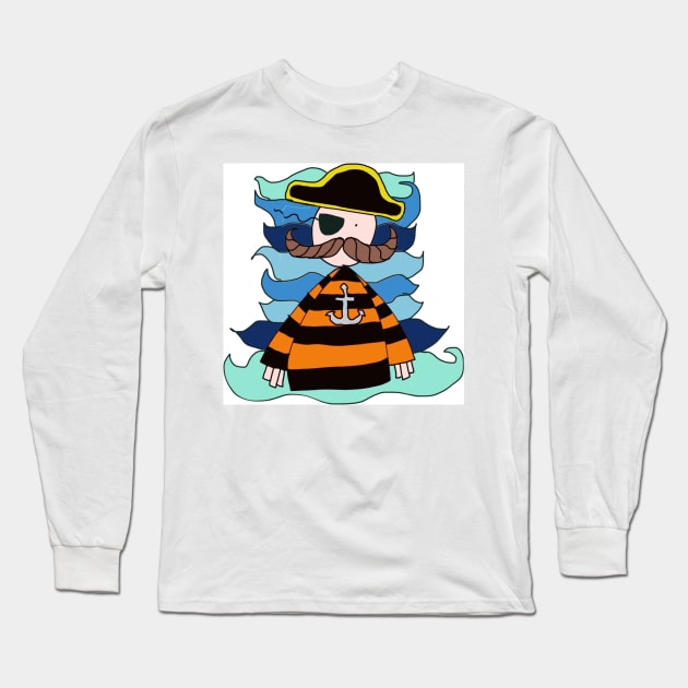 Pirate Long Sleeve T-Shirt by Jonesyinc